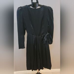 Vintage Silky Black Bubble Dress